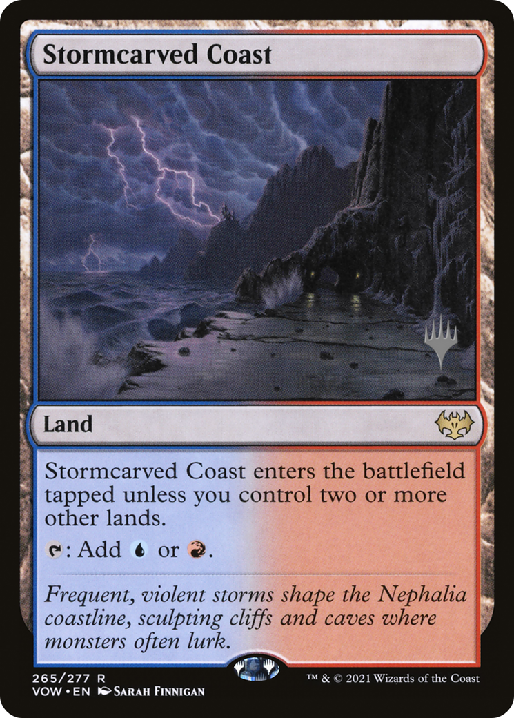Stormcarved Coast (PPDMU-265P) - Innistrad: Crimson Vow Promos (Promo Pack) Foil