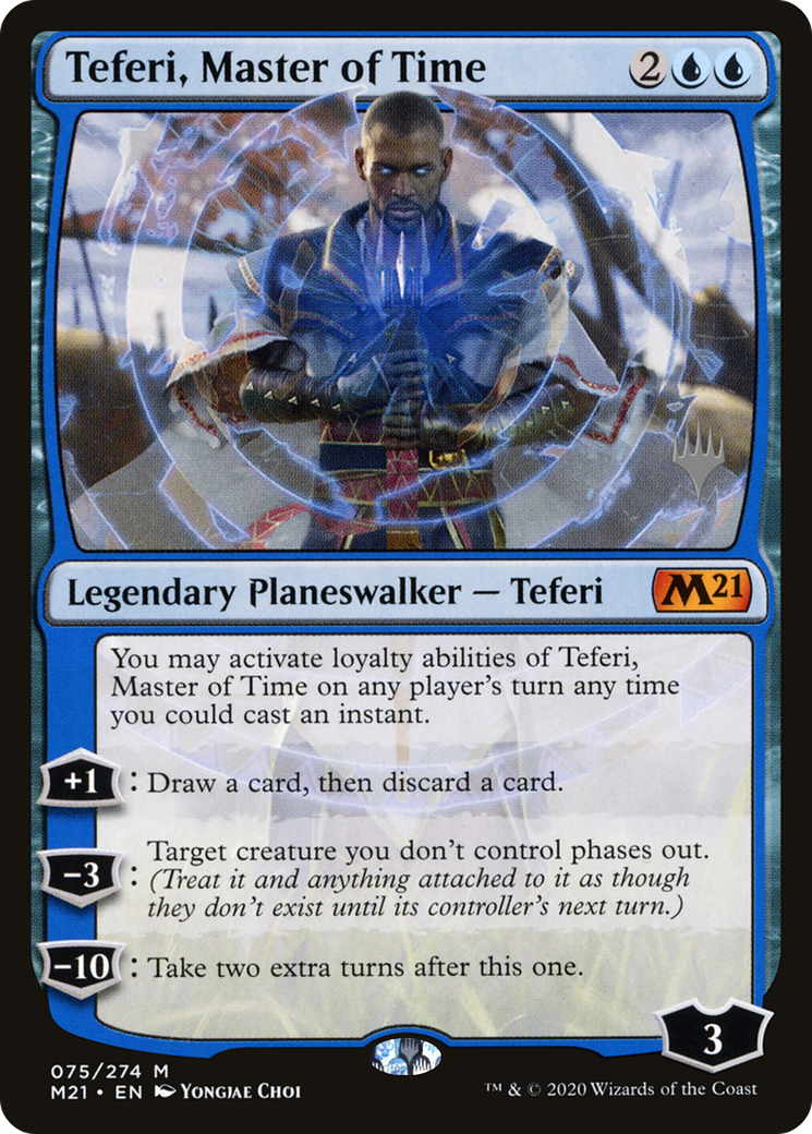 Teferi, Master of Time (PPM21-75P) - Core Set 2021 Promos (Promo Pack)