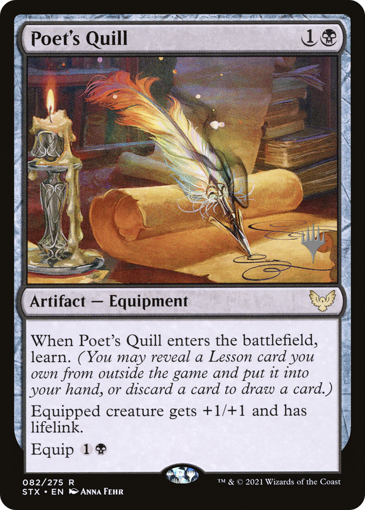 Poet's Quill (PSTX-82P) - Strixhaven: School of Mages Promos