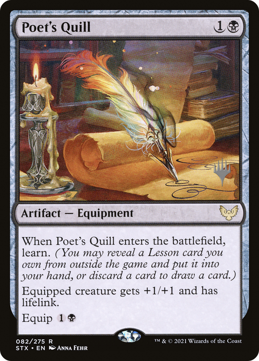 Poet's Quill (PSTX-82P) - Strixhaven: School of Mages Promos