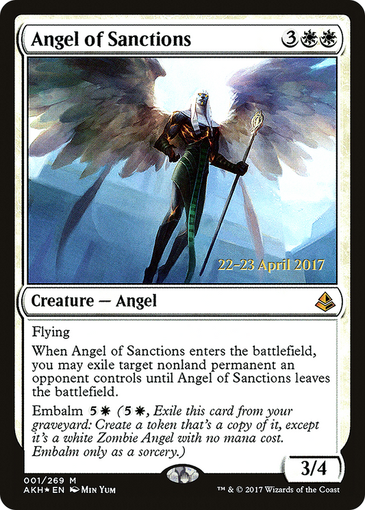 Angel of Sanctions (PAKH-01S) - Amonkhet Promos Foil