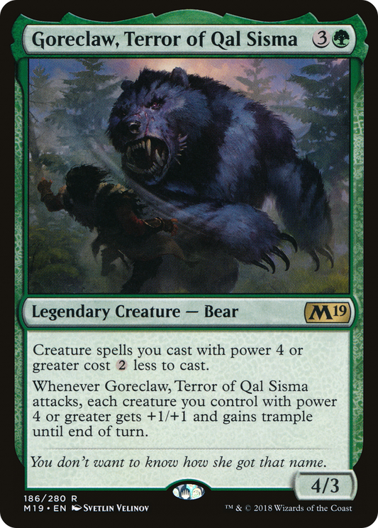 Goreclaw, Terror of Qal Sisma (M19-186) - Core Set 2019 Foil