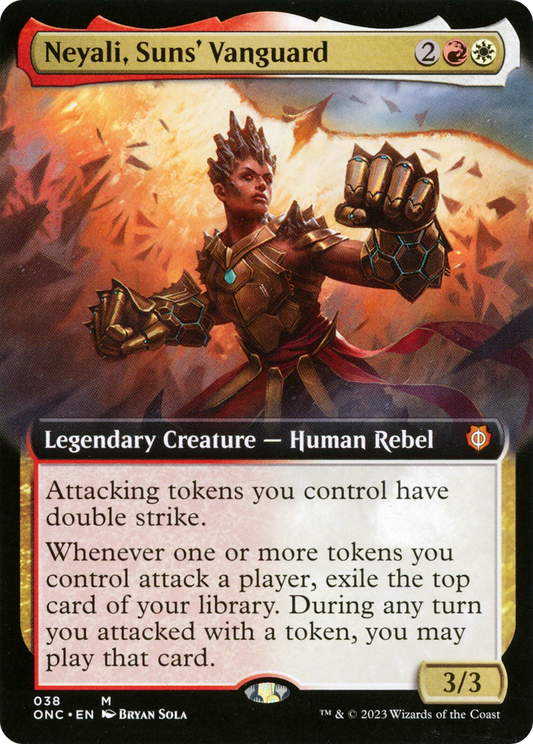 Neyali, Suns' Vanguard (ONC-038) - Phyrexia: All Will Be One Commander: (Extended Art) Foil