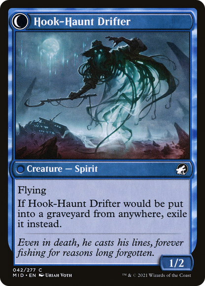 Baithook Angler // Hook-Haunt Drifter (MID-042) - Innistrad: Midnight Hunt: (Double Faced Transform)