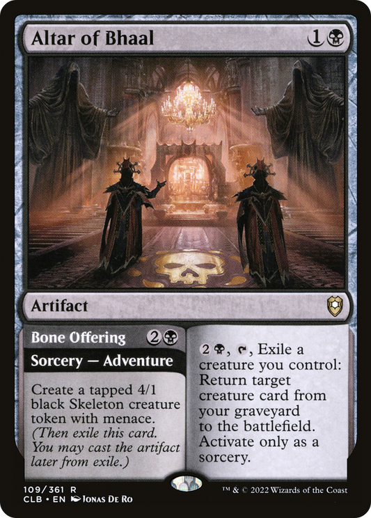 Altar of Bhaal // Bone Offering (CLB-109) - Commander Legends: Battle for Baldur's Gate