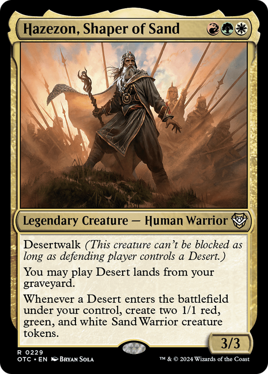 Hazezon, Shaper of Sand (OTC-229) - Outlaws of Thunder Junction Commander