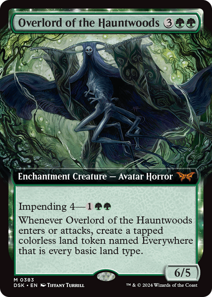 Overlord of the Hauntwoods (Extended Art) (DSK-383) - Duskmourn: House of Horror: (Extended Art) Foil