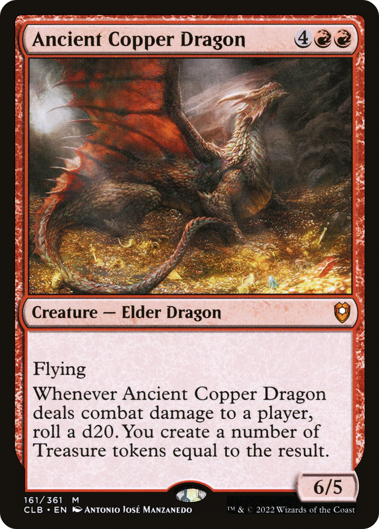 Ancient Copper Dragon (CLB-161) - Commander Legends: Battle for Baldur's Gate Foil