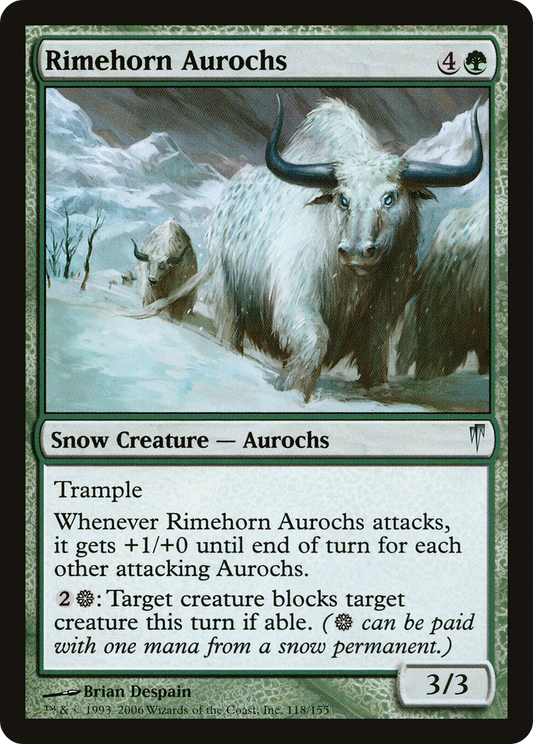 Rimehorn Aurochs (CSP-118) - Coldsnap Foil