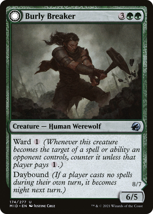 Burly Breaker // Dire-Strain Demolisher (MID-174) - Innistrad: Midnight Hunt: (Double Faced Transform)