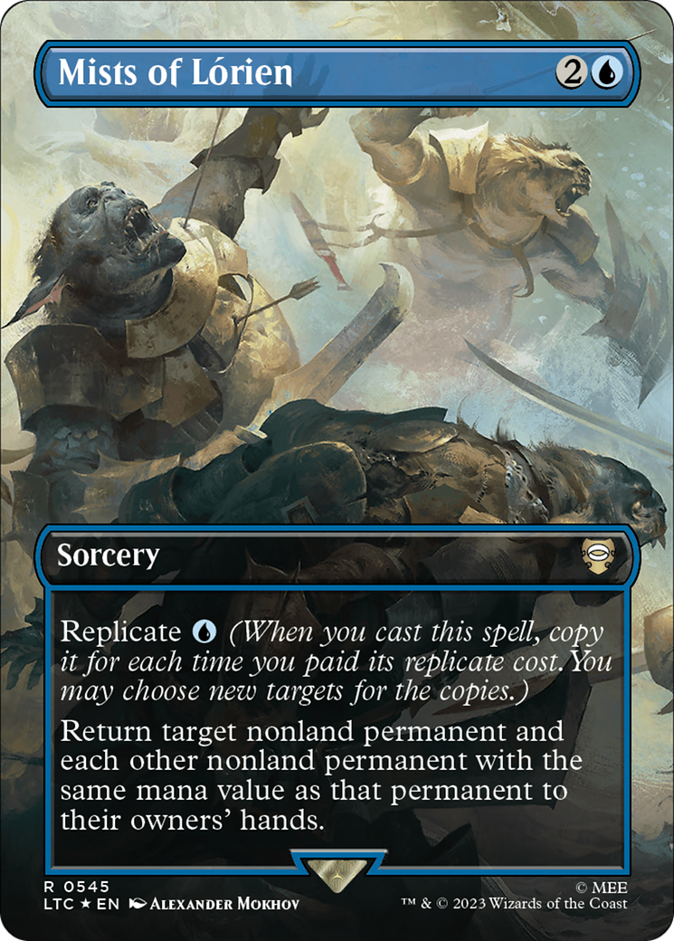 Mists of Lorien (Borderless) (Surge Foil) (LTC-545) - Tales of Middle-earth Commander (Borderless) Foil