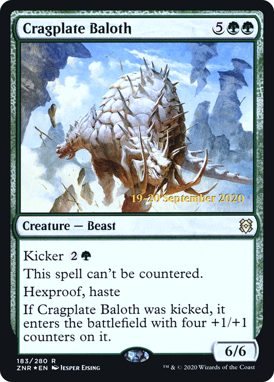 Cragplate Baloth (PRE-183S) - Zendikar Rising Promos (Prerelease) Foil