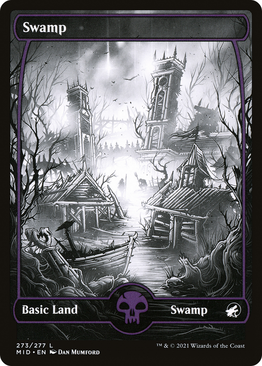 Swamp (MID-273) - Innistrad: Midnight Hunt: (Full Art, Showcase)