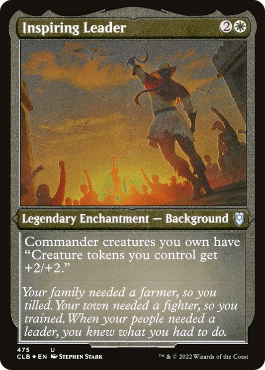 Inspiring Leader (CLB-475) - Commander Legends: Battle for Baldur's Gate Etched Foil