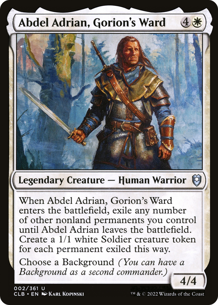 Abdel Adrian, Gorion's Ward (CLB-002) - Commander Legends: Battle for Baldur's Gate Foil