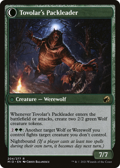 Tovolar's Huntmaster // Tovolar's Packleader (MID-204) - Innistrad: Midnight Hunt: (Double Faced Transform)