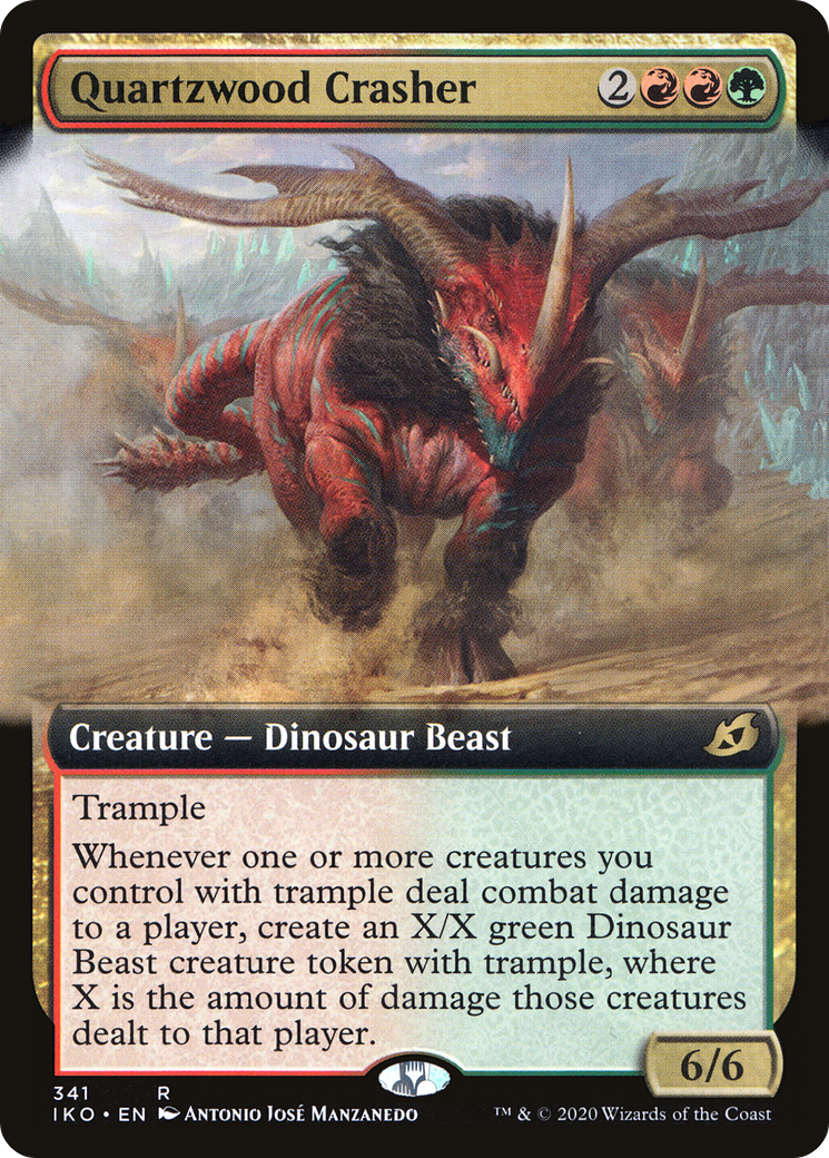 Quartzwood Crasher (Extended Art)  (IKO-341) - Ikoria: Lair of Behemoths: (Extended Art) Foil