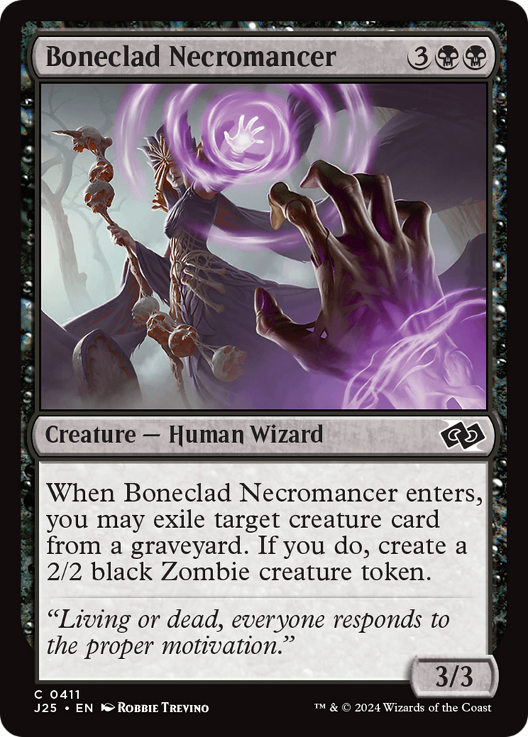 Boneclad Necromancer (J25-411) - Foundations Jumpstart Foil