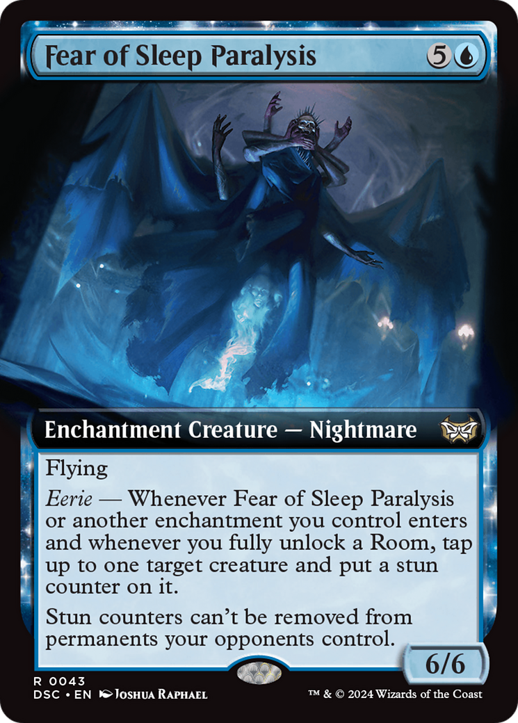 Fear of Sleep Paralysis (DSC-043) - Duskmourn: House of Horror Commander: (Extended Art, nyxtouched) Foil