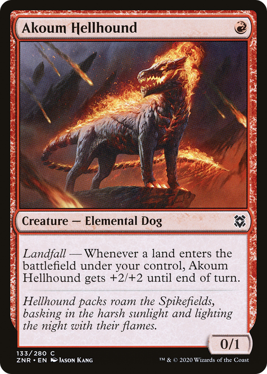 Akoum Hellhound (ZNR-133) - Zendikar Rising