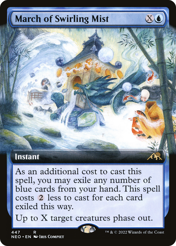 March of Swirling Mist (NEO-447) - Kamigawa: Neon Dynasty: (Extended Art) Foil