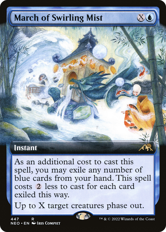 March of Swirling Mist (NEO-447) - Kamigawa: Neon Dynasty: (Extended Art) Foil