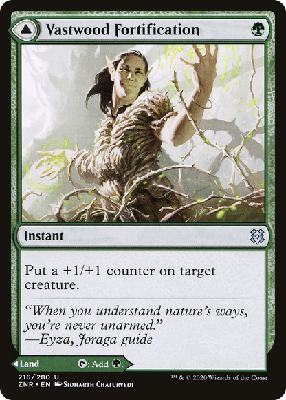 Vastwood Fortification // Vastwood Thicket (ZNR-216) - Zendikar Rising