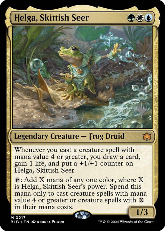 Helga, Skittish Seer (PPBLB-217) - Bloomburrow Promos (Promo Pack)