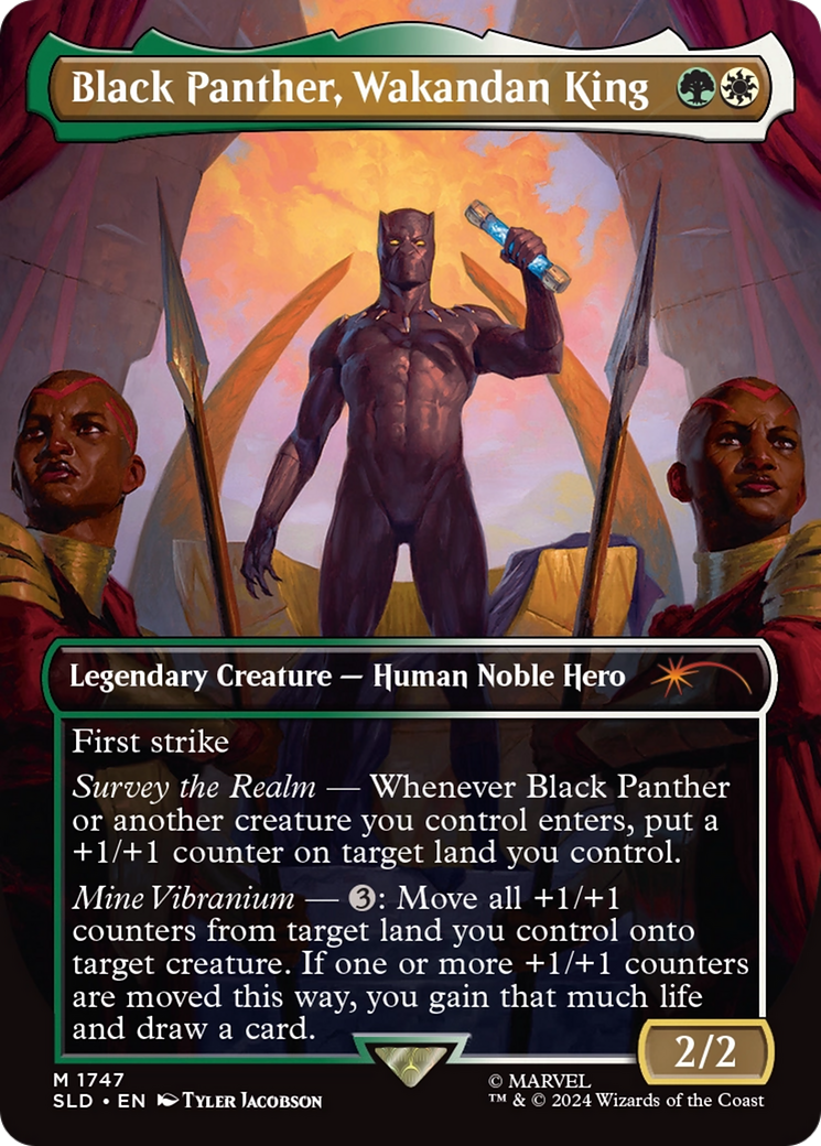 Black Panther, Wakandan King (SLD-1747) - Secret Lair Drop (Borderless) Foil