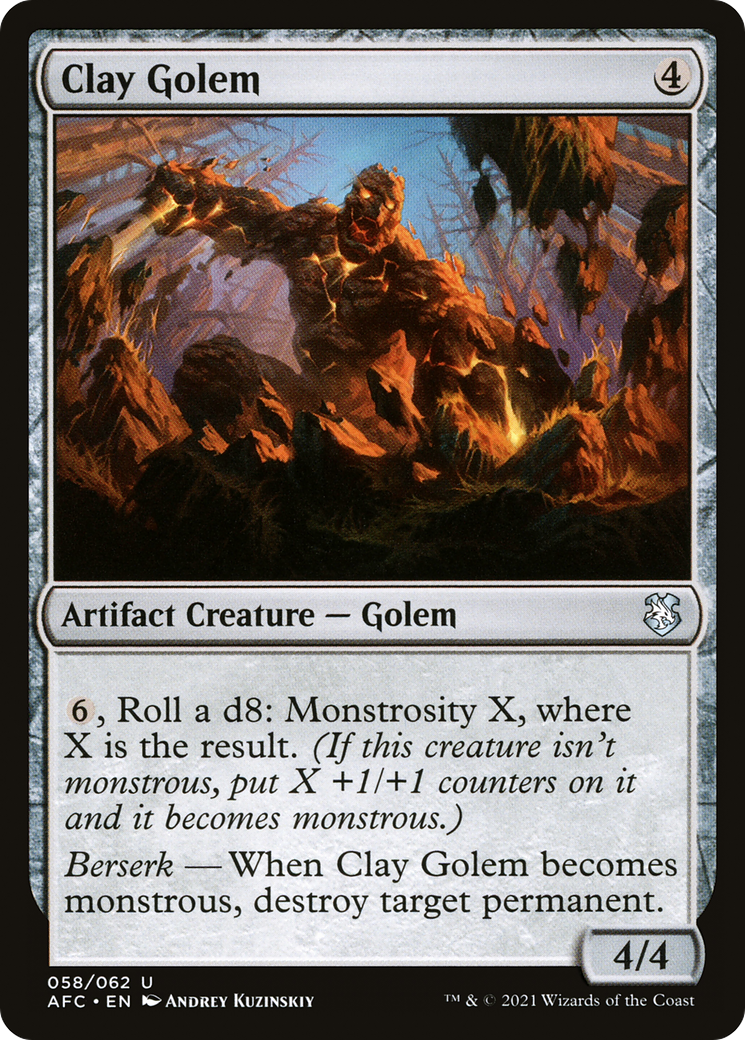 Clay Golem (AFC-058) - Forgotten Realms Commander