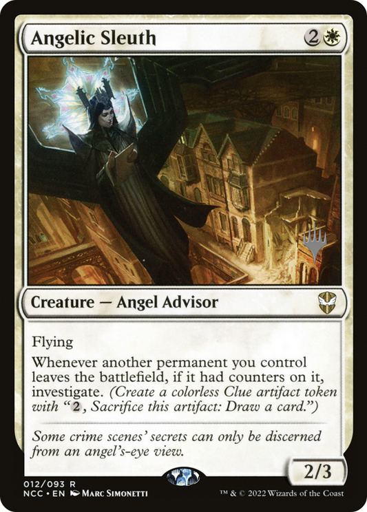 Angelic Sleuth (PPSNC-012) - New Capenna Commander Promos Foil (Promo Pack)