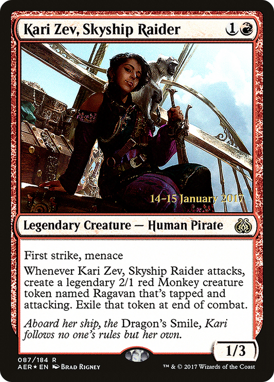 Kari Zev, Skyship Raider (PAER-87S) - Aether Revolt Promos Foil