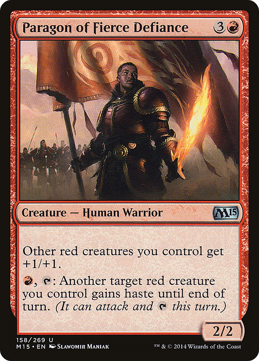 Paragon of Fierce Defiance (M15-158) - Magic 2015 Foil