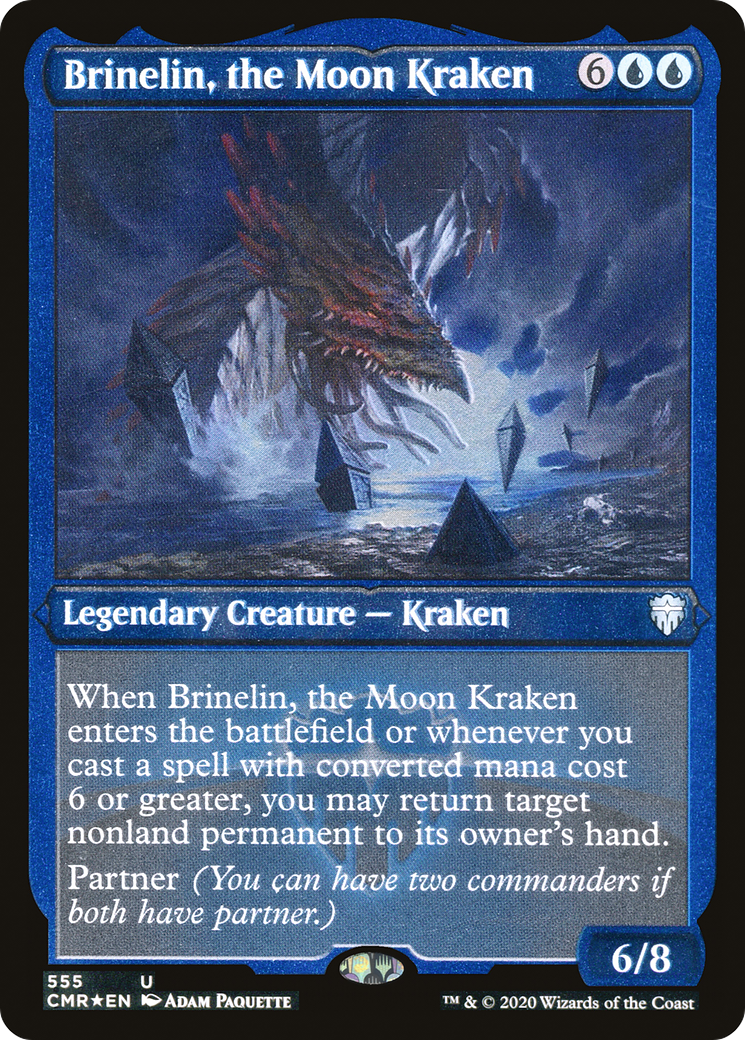 Brinelin, the Moon Kraken (CMR-555) - Commander Legends Etched Foil