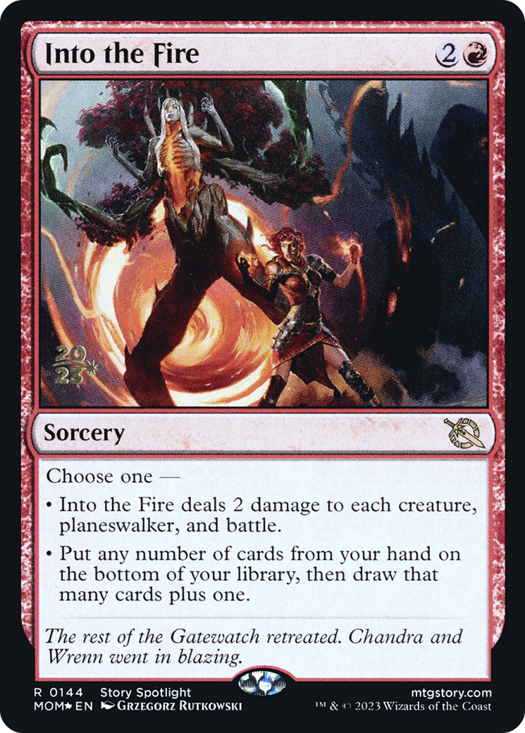 Into the Fire (PRE-144S) - March of the Machine Promos (Prerelease) Foil