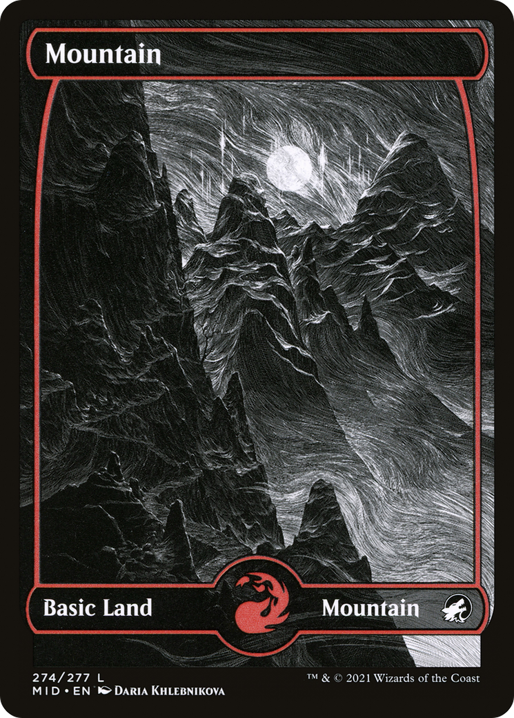 Mountain (MID-274) - Innistrad: Midnight Hunt: (Full Art, Showcase)