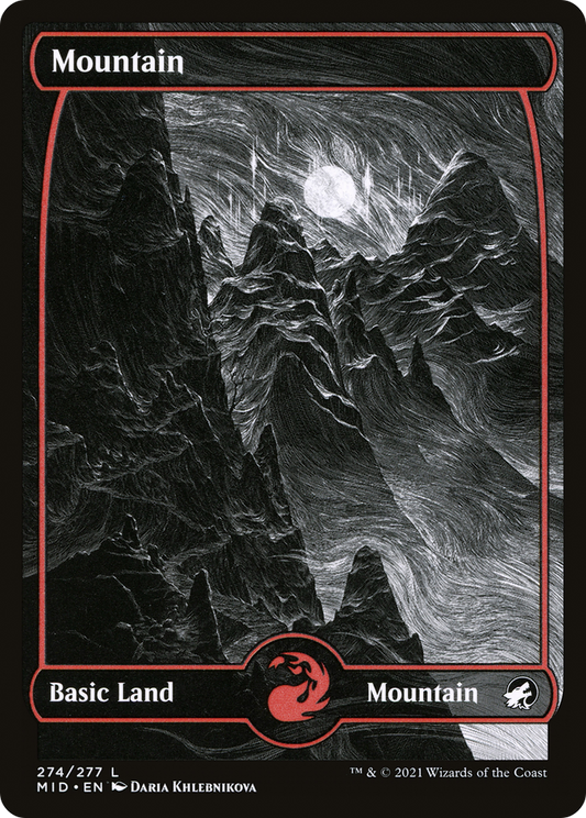 Mountain (MID-274) - Innistrad: Midnight Hunt: (Full Art, Showcase)