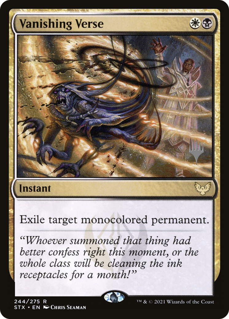 Vanishing Verse (PPSTX-244) - Strixhaven: School of Mages Promos (Promo Pack) Foil