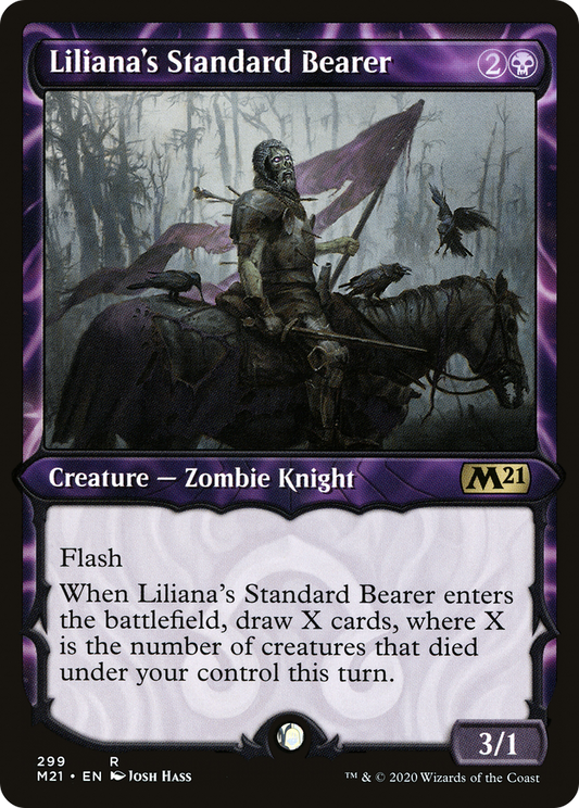 Liliana's Standard Bearer (M21-299) - Core Set 2021: (Showcase) Foil