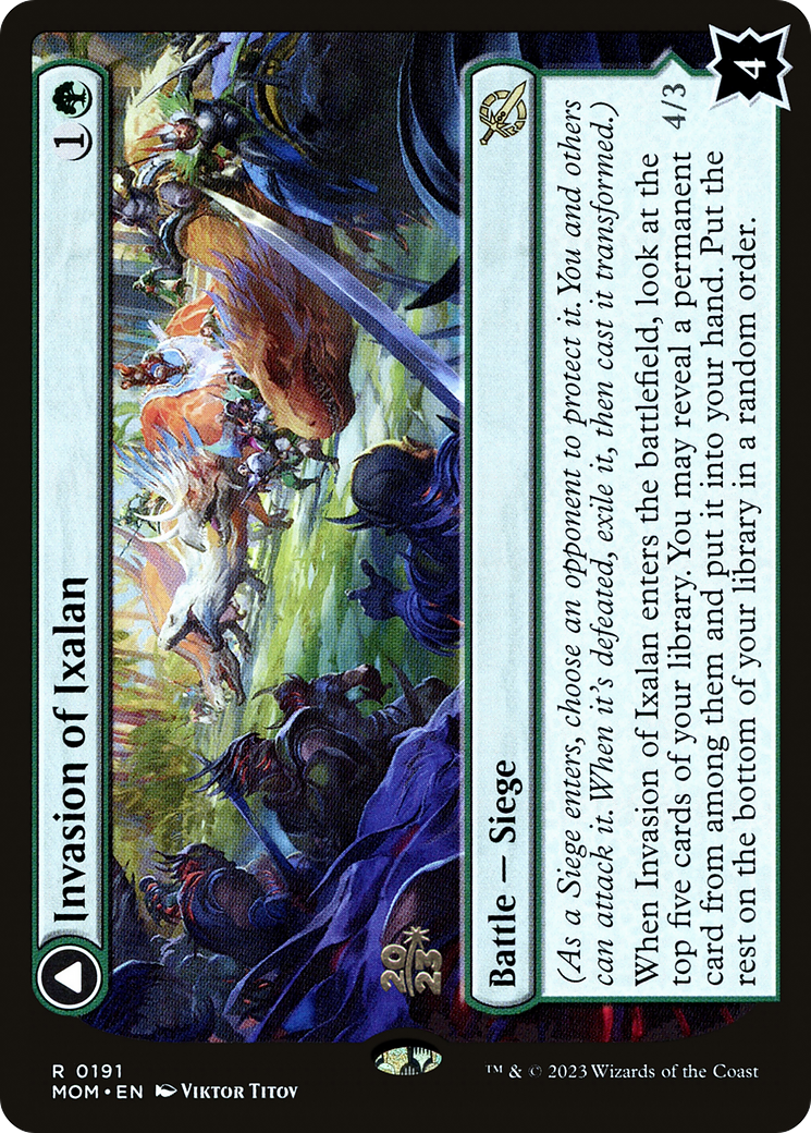 Invasion of Ixalan // Belligerent Regisaur (PRE-191S) - March of the Machine Promos (Prerelease) Foil