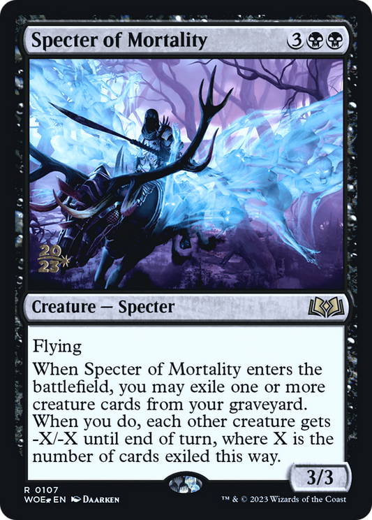 Specter of Mortality (PWOE-107S) - Wilds of Eldraine Promos Foil