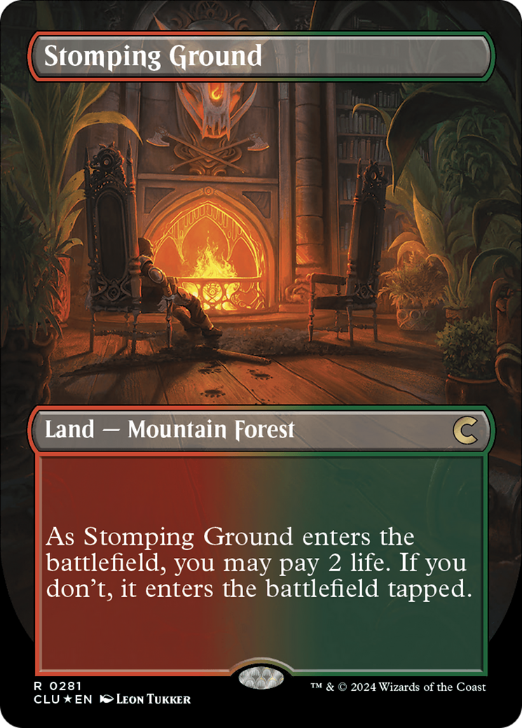 Stomping Ground (CLU-281) - Ravnica: Clue Edition (Borderless) Foil