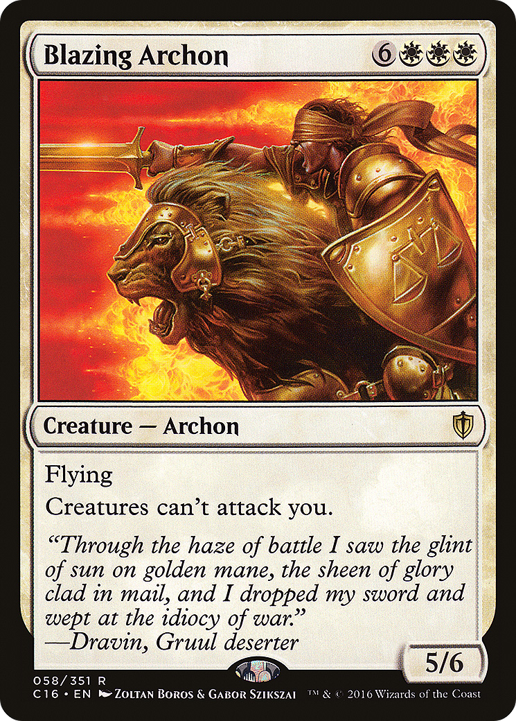 Blazing Archon (C16-058) - Commander 2016