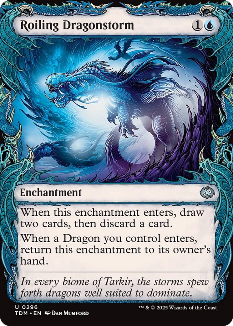 Roiling Dragonstorm (Showcase) (TDM-296) - Tarkir: Dragonstorm: (Showcase) Foil