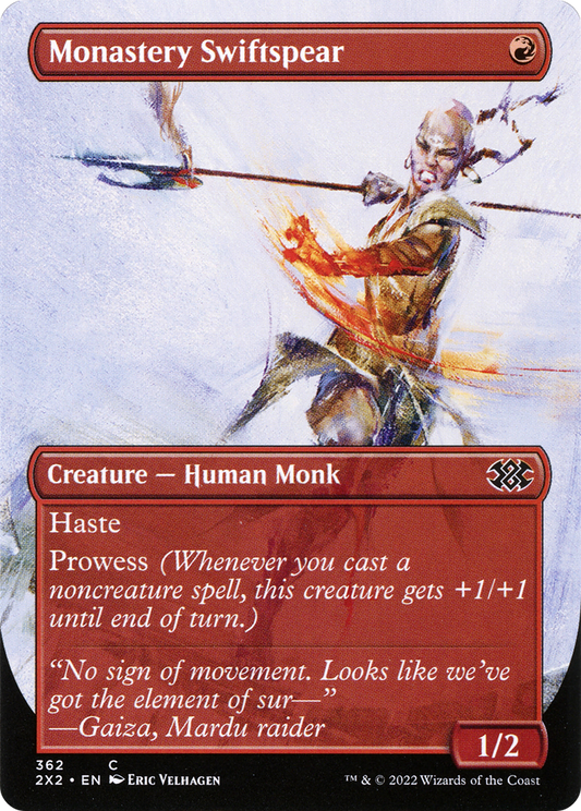 Monastery Swiftspear (2X2-362) - Double Masters 2022 (Borderless) Foil