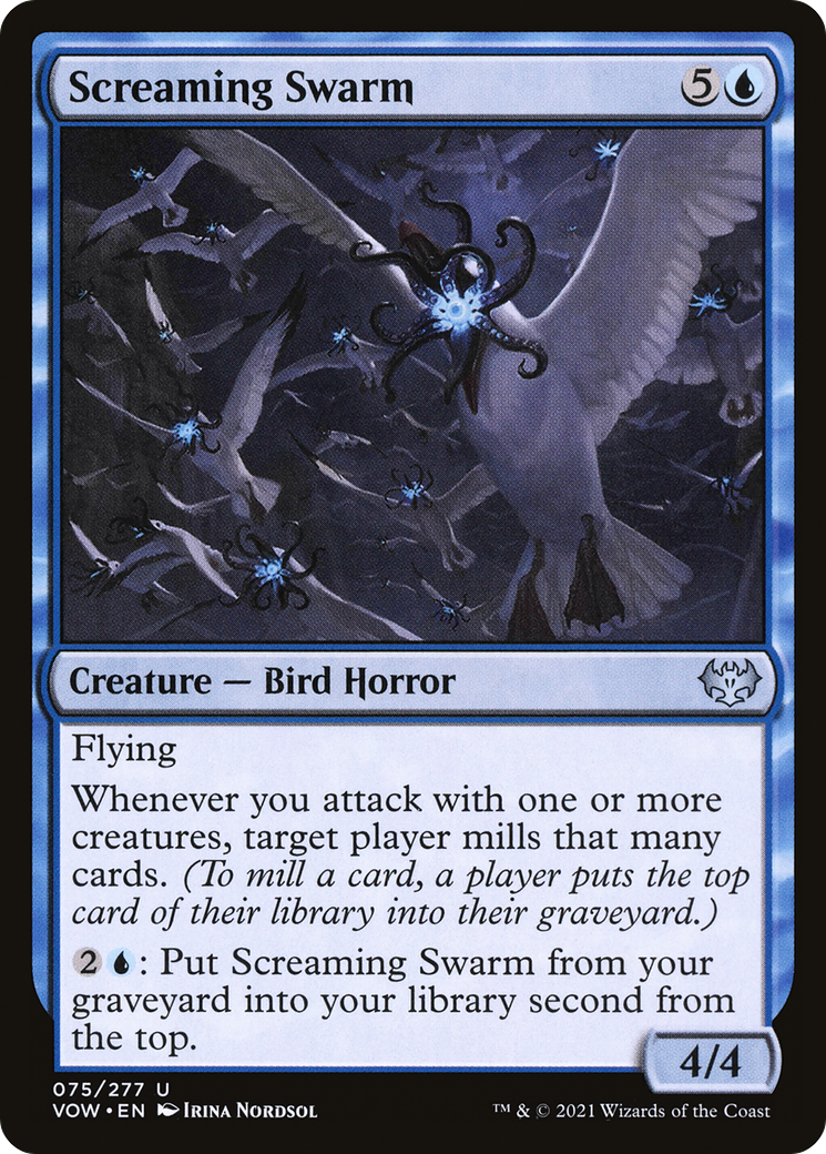 Screaming Swarm (VOW-075) - Innistrad: Crimson Vow Foil