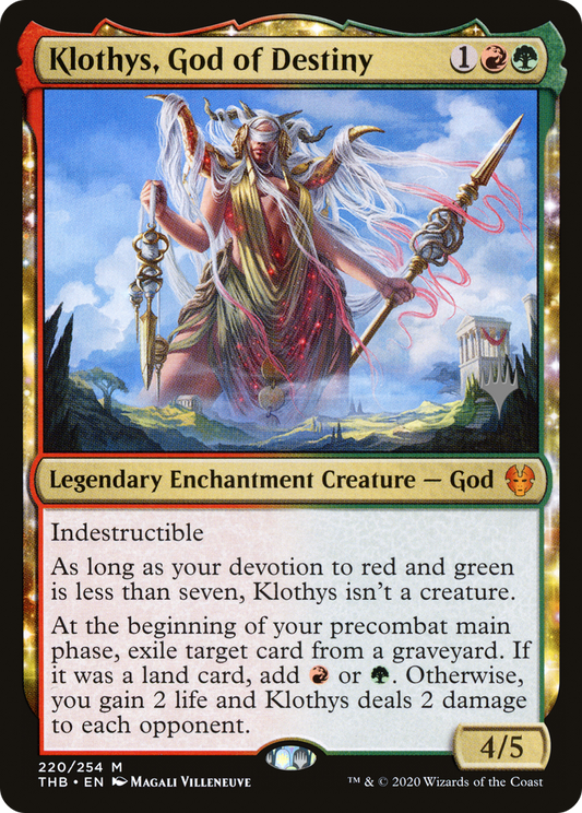 Klothys, God of Destiny (PTHB-220P) - Theros Beyond Death Promos: (nyxtouched) Foil