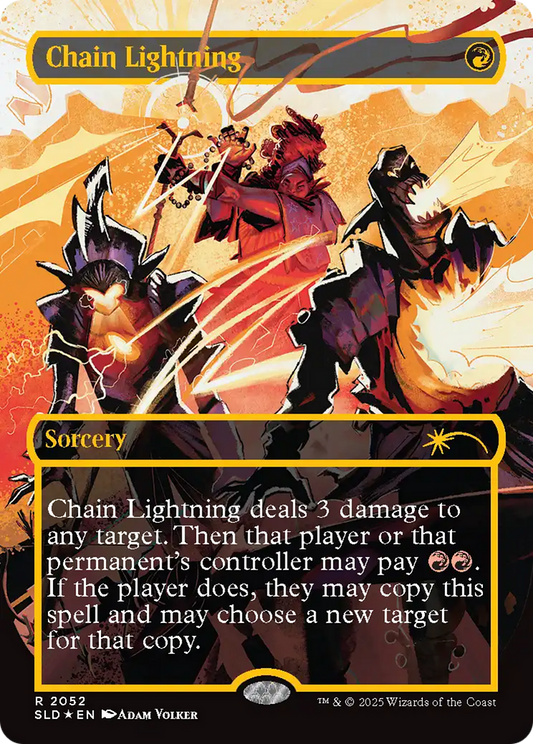 Chain Lightning (SLD-2052) - Secret Lair Drop (Raised Foil) Foil