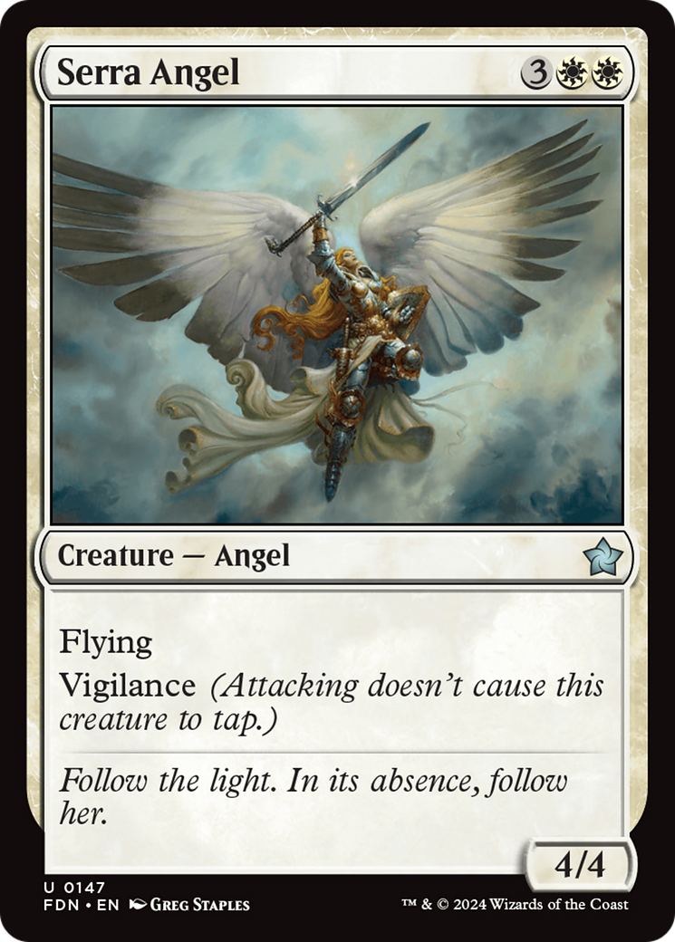 Serra Angel (FDN-147) - Foundations Foil