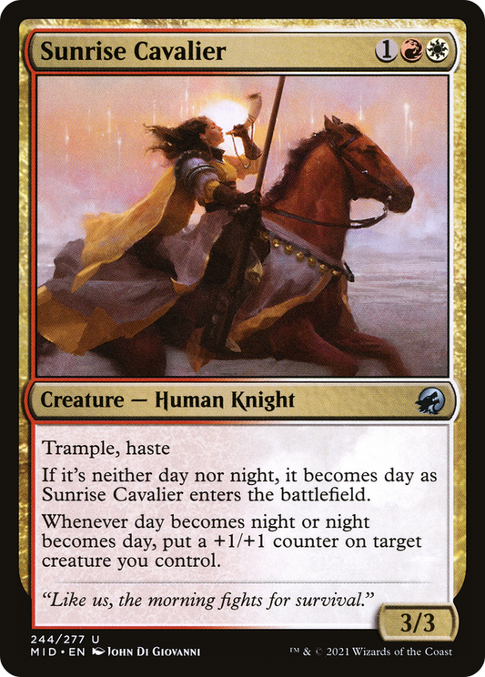 Sunrise Cavalier (MID-244) - Innistrad: Midnight Hunt Foil